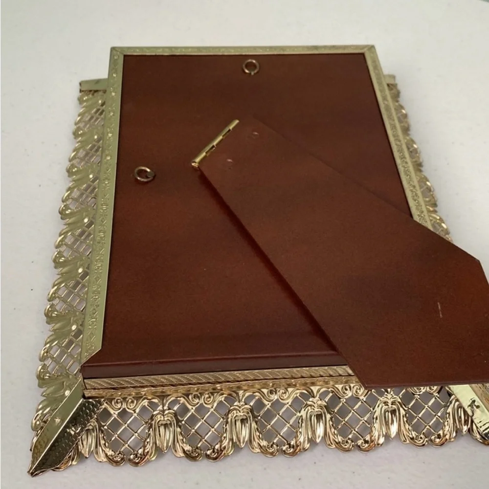 Vintage Metal Filigree Picture 24 karat